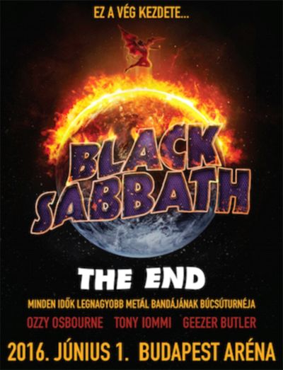 Black Sabbath flyer Budapest